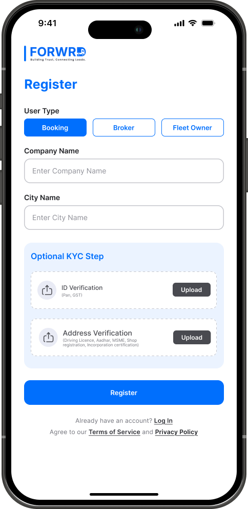 FORWRD App Screenshot 1